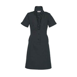 เดรสสีดำ S-19 แต่งระบาย ผลิตจากผ้าสแปนเด็กซ์ - Product Image 1