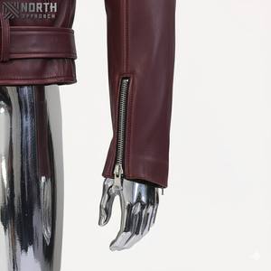 เสื้อแจ็คเก็ตวิทยาลัยแขนหนังปักลายสำหรับผู้ชายเสื้อแจ็คเก็ตบอมเบอร์นักแข่งออกแบบได้ตามต้องการ - Product Image 3