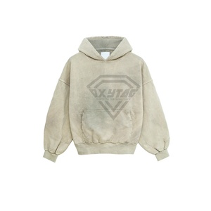 2026 High Quality Custom Acid Washed Hoodie OEM /ODM 100% Cotton <b>Fleece</b> Fabric Sweat <b>Shirts</b> Solid Color Wash Hoodies for Men - Product Image 2