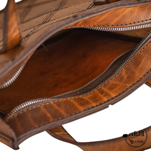 Bolso de Mano de Cuero Vacuno Estilo Vintage para Mujer, Bolso de Hombro Cruzado de Cuero Genuino para Mujer, Bolso Tote - Product Image 2