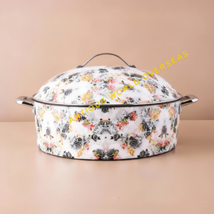 New Arrival Custom Design Modern Minimalist Floral Enamel Printed Stainless Steel Insulated Hotpot Home Hotel Restaurant - Product Image 6