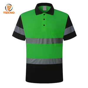 Camisas reflectantes Polo para hombre Logotipo personalizado Hi Vis Ropa DE TRABAJO Camisas Polo de trabajo de manga corta Camisetas Polo de seguridad reflectantes OEM - Product Image 1