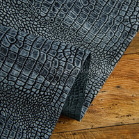 Tissu en cuir gaufré Crocodile de haute qualité motif animal véritable matériau en cuir gaufré pour rembourrage