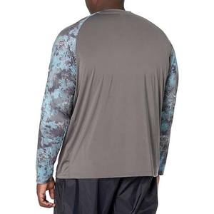 Camisas de pesca de rendimiento de manga larga con patrón sólido personalizado, protección UV, secado rápido, transpirable, Upf 50, ropa de poliéster por sublimación - Product Image 2