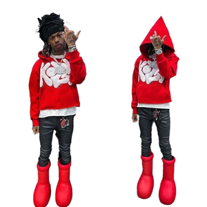 Customized Unisex <b>Sleeveless</b> Pullover <b>Hoodies</b> Acid Wash Sun Faded Distressed Embroidery Logo Winter Vintage 100% Cotton - Product Image 4