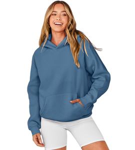 Sweat à capuche oversize pour femme avec logo personnalisé, manches longues, respirant et à séchage rapide, 100% coton, streetwear et vêtements décontractés, sweat à capuche pour femme - Product Image 2