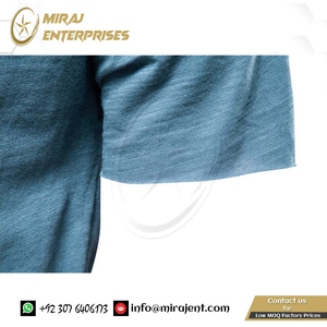 Camiseta de estilo LARGO DE Color sólido para hombre, ropa de calle de calidad de verano, camisetas para hombre, camiseta informal de marca de algodón 100% para hombre - Product Image 4