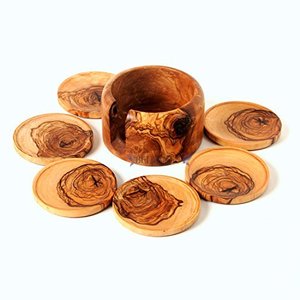 Juego de posavasos de madera de nogal más vendidos, posavasos de madera de 6 piezas para Bar, cocina, hogar o apartamento - Product Image 6