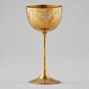 HeartsOfGod Sacred Chalice Copa de vino de comunión de latón antiguo Copa vintage hecha a mano para iglesia y ceremonias espirituales - Product Image 2