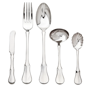 Vajilla de acero inoxidable, cubiertos con acabado brillante plateado, cubiertos decorativos para catering para eventos y fiestas - Product Image 1