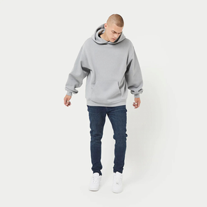 Sweats à capuche pour hommes 100% coton vierge épais en éponge française de luxe de qualité lourde coupe surdimensionnée avec logo imprimé personnalisé - Product Image 1