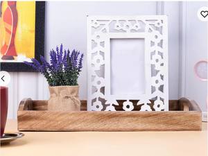 Plateau de service en bois de manguier avec poignées Plateaux d'approvisionnement pour hôtels et restaurants Prix bon marché - Product Image 6