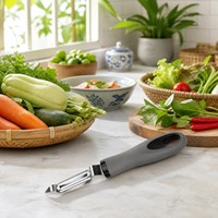 Aardappelschiller met draaibaar mes, roestvrij staal, oogjesverwijderaar, keukenhulpje voor voedselkraam, kantine, voorbereiding, groothandel, bulk