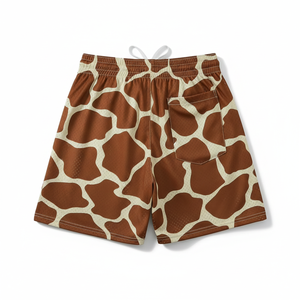 Shorts de basketball en polyester de haute qualité de 5 pouces, personnalisables, taille mi-haute élastique, respirants, séchage rapide, pour hommes, avec logo, en maille, décontractés - Product Image 1