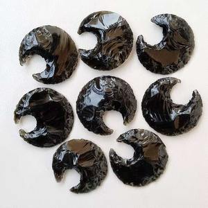 หัวลูกศรพระจันทร์เสี้ยวออบซิเดียนสีดำซึ่งเป็นที่ต้องการสูงสำหรับการทำความสะอาดพลังงานและการรักษาทางจิตวิญญาณทั่วโลก - Product Image 6