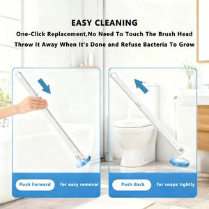 <span class=keywords><strong>Set</strong></span> di Spazzole per <span class=keywords><strong>WC</strong></span> Usa e Getta con 24 Ricariche, Asta per Pulizia a Parete per <span class=keywords><strong>WC</strong></span>, Lavandino, Vasca e Scarichi, Kit per Pulizia del Bagno - Product Image 3