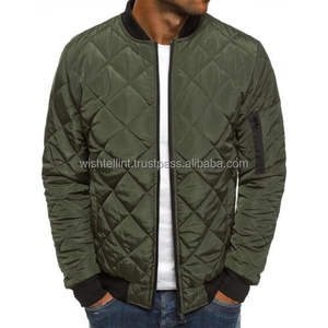 Blouson Bomber matelassé pour homme, décontracté, zippé, chaud pour l'hiver, col montant, broderie, haute qualité, style urbain - Product Image 3