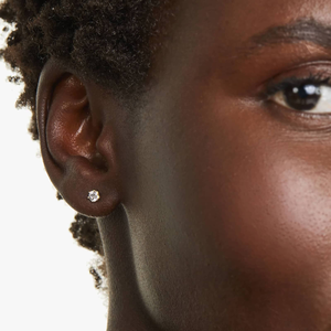 High Quality 925 <b>Silver</b> Gold Plated Luxury Moissanite <b>Stud</b> Earrings Shiny Stone Perfect Gift for Birthday Anniversary Wedding - Product Image 4