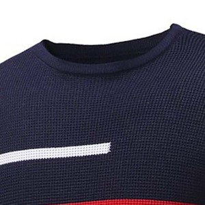 Pull en maille à manches longues de haute qualité, vente d'usine, impression, broderie, col rond personnalisé, vêtements pour hommes, tricot, pulls d'hiver - Product Image 3