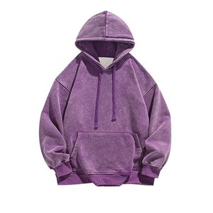 Sudaderas con capucha Vintage lavadas para hombre 2025 Sudadera con capucha básica lisa de manga larga con bolsillo Sudadera con capucha Sudaderas con capucha para hombre - Product Image 5