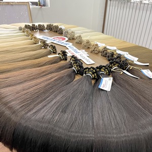 Cabello de trama atado a mano al por mayor de alta calidad con extensiones de cabello humano vietnamita lleno de colores listas para enviar - Product Image 6