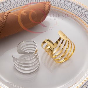 แหวนรัดผ้าเช็ดปากงานแต่งงานโลหะทันสมัย หรูหรา เป็นมิตรกับสิ่งแวดล้อม พร้อมสีที่ปรับแต่งได้ สำหรับโต๊ะอาหาร ตกแต่งบ้าน - Product Image 4