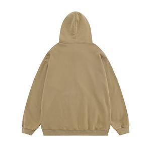 Sweat à capuche brodé patchwork texturé unique vintage pour hommes 100% coton Streetwear pull sweat logo personnalisé commandes OEM - Product Image 6