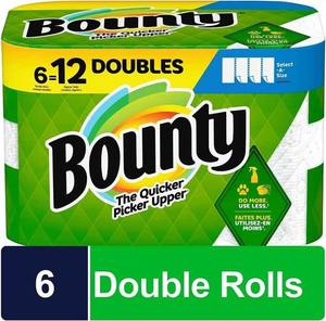 Bounty Select-A-Size White Double Rolls 90 Sheet Per Roll 6 Count <b>3</b> <b>Ply</b> <b>Toilet</b> Tissue <b>Paper</b> Towels - Product Image 5