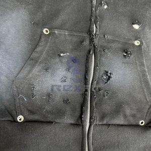 Etiqueta privada Logotipo personalizado Más demandado Cremallera Sudadera con capucha Puff Impreso Hecho en fábrica Precio barato Sudaderas con capucha Hombres Sudaderas con capucha para hombres - Product Image 3