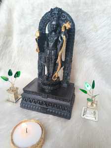 รูปปั้นพระฮินดูรามจิสีดำสำหรับวัดบ้านและรูปปั้นพูจารามจิของขวัญทางจิตวิญญาณและของขวัญงานขึ้นบ้านใหม่ของชาวอินเดีย - Product Image 2
