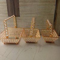 Creatief nieuw design groente- en fruitmand van metaal, handgemaakt, meerkleurige afwerking, milieuvriendelijk, multifunctioneel, ruimtebesparend