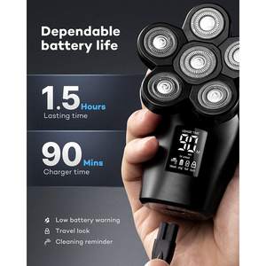 Rasoir électrique rechargeable sans fil pour homme 4 en 1, kit de toilettage pour utilisation humide et sèche avec rasoir facial étanche IPX7 - Product Image 1