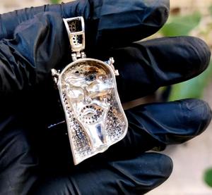 Collar con Colgante de Jesús con Diamante Moissanite VVS Certificado por GRA, Chapado en Oro sobre Plata 925, Joyería Fina para Mujer a Bajo Precio - Product Image 4