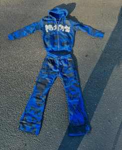 ชุดวอร์มลายกราฟิกโอเวอร์ไซส์สำหรับผู้ชายชุด100% 65% ผ้าฝ้าย35% โพลีเอสเตอร์ (ขนแกะ) 280กับ300กรัมตามสั่ง - Product Image 2