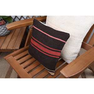 Luxe 12x12 pouces Beige Kilim Patchwork laine oreiller Vintage imprimé fleuri tissé jeter oreiller pour literie et sols Portable - Product Image 5