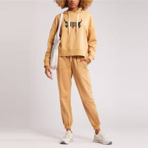 Sudaderas con capucha informales estampadas para mujer, sudadera de algodón suave dulce y cálida, Top con capucha, logotipo frontal de manga larga, ropa de calle Otoño Invierno - Product Image 3