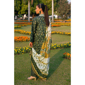 ชุดสูทผ้าลอนพิมพ์ลาย 3 ชิ้นสำหรับผู้หญิง พร้อมปักลายที่คอเสื้อ รุ่น SD-52219 - Product Image 2