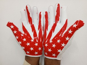 Nouveauté Gants de receveur de football sur mesure Design personnalisé Antidérapant Confortable Cuir synthétique Logo personnalisé Gants américains - Product Image 3