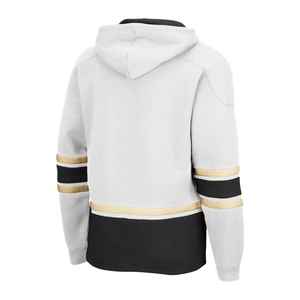 Sweat à capuche de hockey sur glace en coton brodé personnalisé unisexe avec logo brodé en twill et lacets pour hommes - Product Image 4