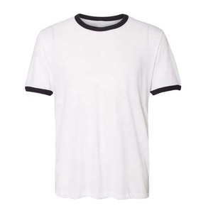 Wholesale Men's High Quality Knitted Neck Short Sleeve T-<b>shirt</b> <b>100</b>% Cotton <b>Polyester</b> Print Design Simple t <b>shirt</b> - Product Image 3