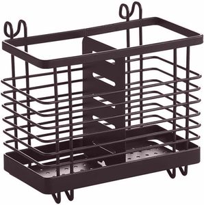 Porte-ustensiles égouttoir et organisateur suspendu support à couverts en métal pour panier de rangement de couverts de cuisine Caddy porte-couverts - Product Image 1