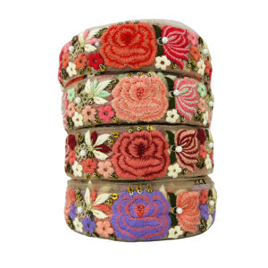 ชุดเดรสลูกไม้ปักลายดอกไม้ประดับด้วยเลื่อมไข่มุกสำหรับสตรี3D ชุดเดรสผ้าคอตตอน - Product Image 1