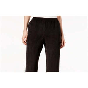 Pantaloni Classici da Donna Alfred Dunner in Velluto a Coste Nero a Gamba Larga, Taglia 12, Vita Media, Traspiranti, alla Moda - Product Image 2