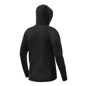 Sudadera CON CAPUCHA DE PESCA personalizada para hombre, de secado rápido, manga larga para exteriores, malla de protección solar, máscara de pesca, con bucles para el pulgar - Product Image 2