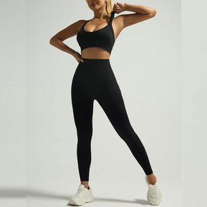 ชุดโยคะของผู้หญิงพิมพ์ลายกำหนดเอง100% วัสดุแห้งเร็วระบายอากาศได้ดีคุณสมบัติแบบทึบ - Product Image 6