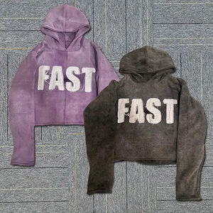 <b>Women's</b> Eco-Friendly Acid Wash Hoodie Comfortable Best Price 3D Embroidery Front Logo Newest Style Highest Quality Hooded Wear - Product Image 1