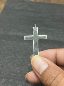 จี้ไม้กางเขนสีเงินสเตอร์ลิง925คุณภาพสูง25มม. เครื่องประดับศรัทธาอันหรูหราสร้อยคอสัญลักษณ์คริสเตียนจี้สำหรับทุกเพศของขวัญ - Product Image 6