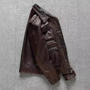 Nuevas Chaquetas de Cuero Vintage para Hombre, Chaqueta Casual de Motociclista para Otoño e Invierno, Chaqueta de Cuero de Alta Calidad para Hombre - Product Image 4