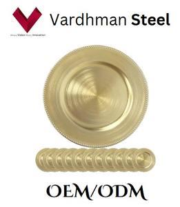 จานรองอาหารสแตนเลสสีทองรักษ์โลก หรูหรา สง่างาม ถาดเสิร์ฟสีทอง ราคาคุ้มค่า - Product Image 5