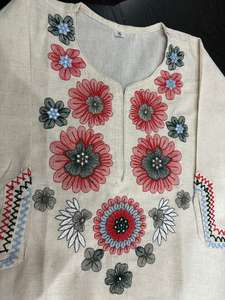 Venta al por mayor elegante conjunto informal de las mujeres personalizado étnico indio Kurti pantalones Oficina vacaciones desgaste Oficina parche de las mujeres - Product Image 4